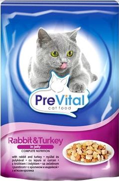PreVital Classic Кролик/индейка в желе пауч для кошек 100 г 1