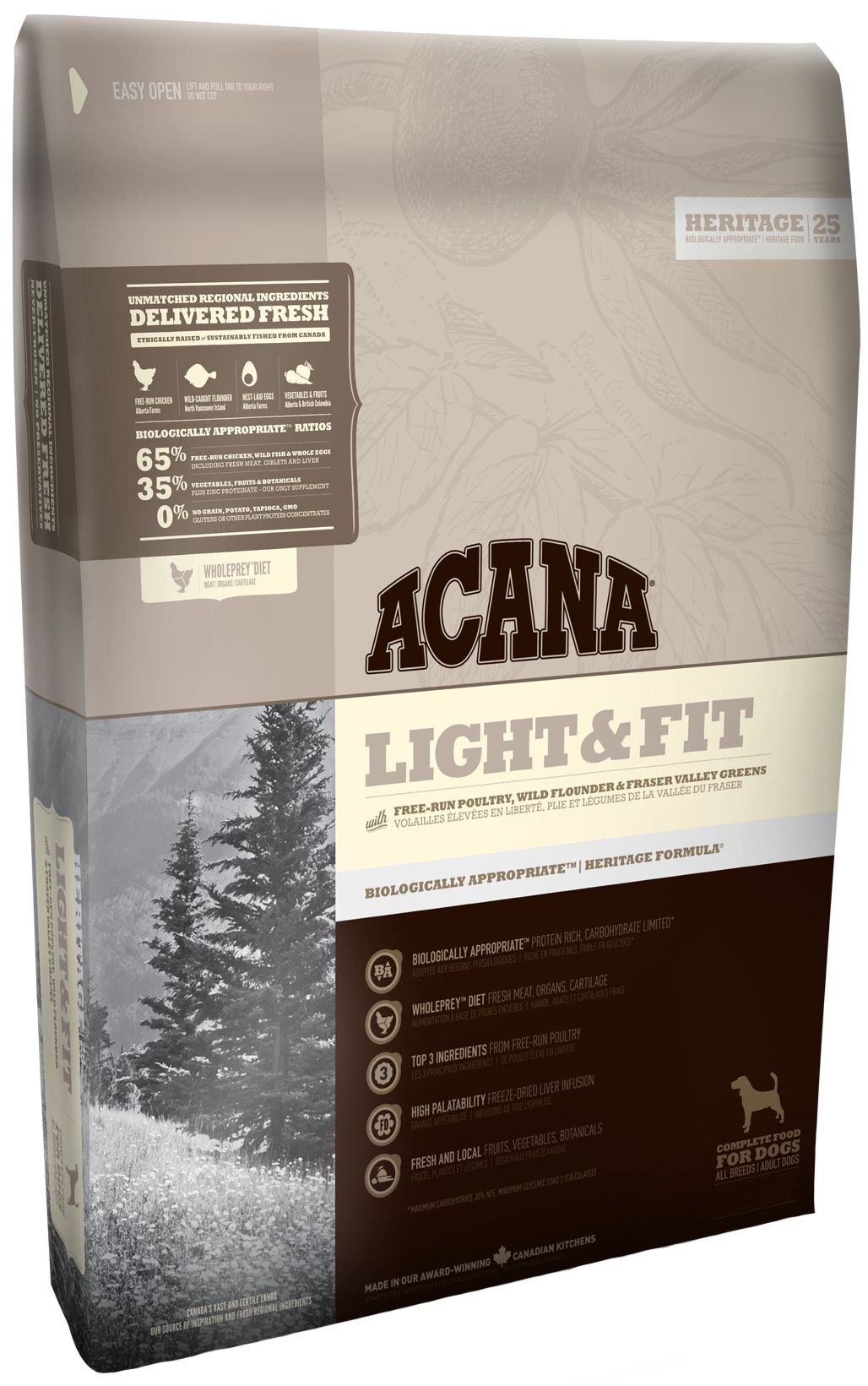 Acana Light & Fit All Breeds Цыпленок/Камбала для собак 1