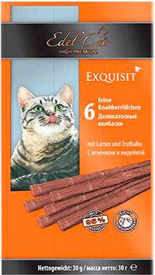 Колбаски Edel Cat Ягненок/Индейка для кошек 1