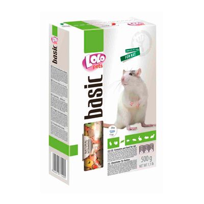 LoLo Pets basic корм для крыс декоративных коробка 500 г 1