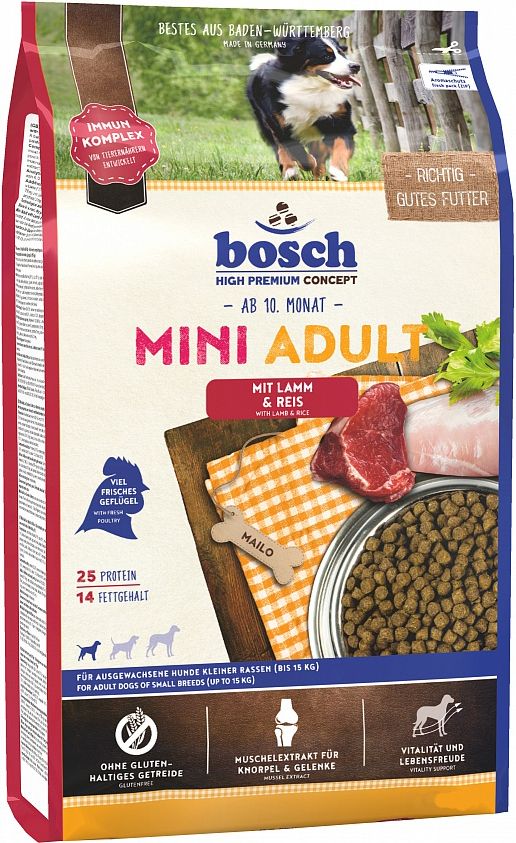 Bosch Mini Adult Ягненок/рис для собак 1
