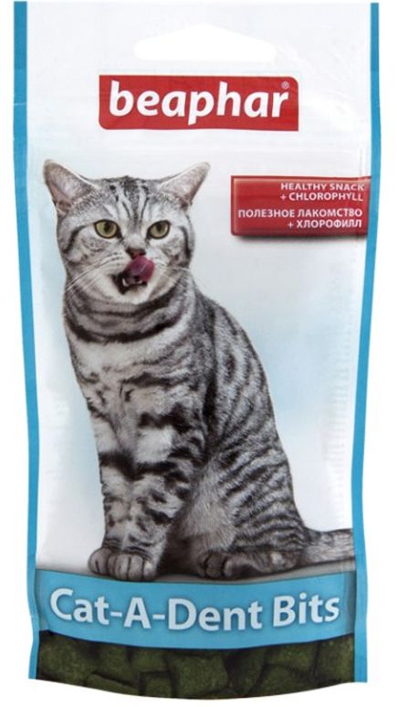 Beaphar Cat-A-Dent Bits лакомство витамин для кошек 35 г 1