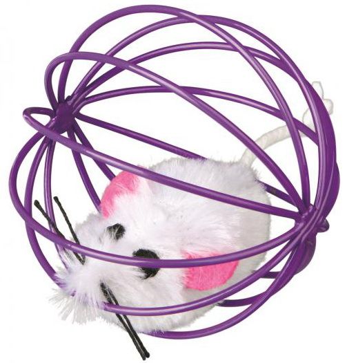 Мышь Trixie в проволочном шаре для кошек 1
