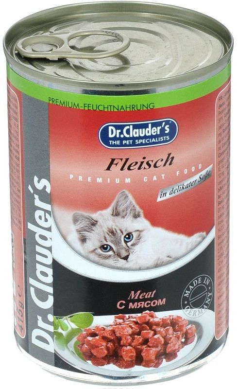 Dr. Clauder's Мясо в соусе консервы для кошек 415 г 1