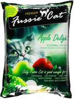 Наполнитель Fussie Cat комкующийся Яблоко для кошек