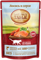 Nature's Table Лосось в соусе пауч для кошек 85 г