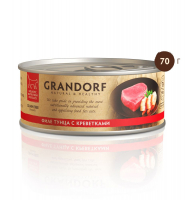 Grandorf Филе тунца с креветками консерва для кошек 70 г