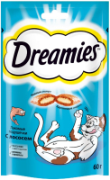 Подушечки Dreamies с лососем для кошек