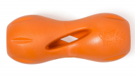 Игрушка Zogoflex Гантеля Hurley под лакомства оранжевая S для собак 14*6 см