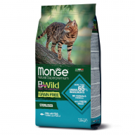 Monge BWild Cat Grain Free Sterilised Тунец/Горох для кошек 1,5 кг