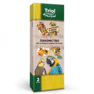 Лакомство Triol Original с фруктами и мёдом для крупных и средних попугаев 2 шт, 55 г