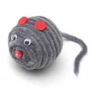 Игрушка Верные Друзья "Мышонок плюшевый" для кошек 6,5 см