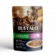 Mr.Buffalo Sterilized Индейка соус пауч для кошек 85 г