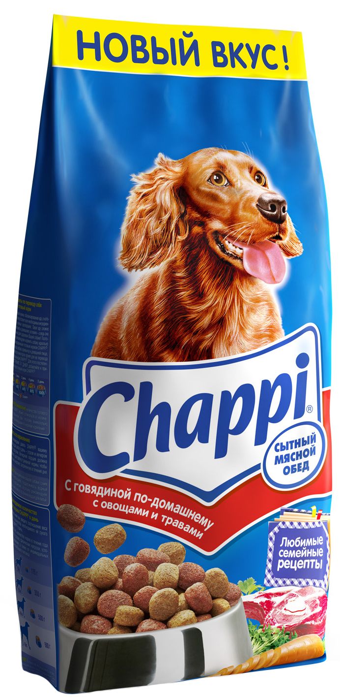 Chappi Говядина по-домашнему/Овощи/Травы для собак