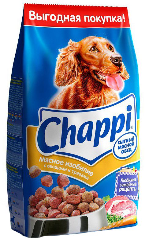 Chappi Мясное изобилие/Овощи/Травы для собак