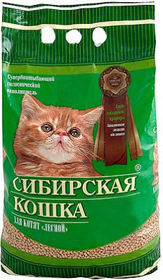 Наполнитель Сибирская Кошка Лесной древесный для котят 1