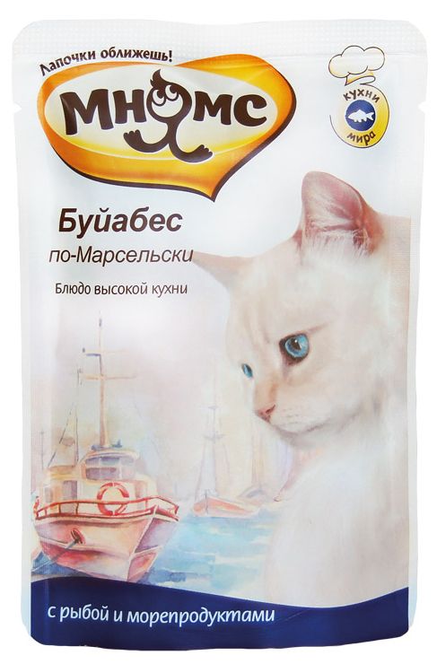 Мнямс Рыба/морепродукты пауч для кошек 85 г 1