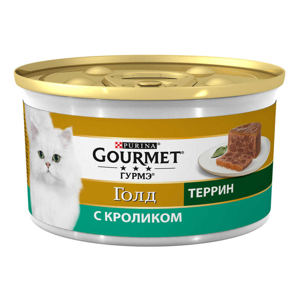 Gourmet Gold Террин Кролик по-французски кусочки в паштете консервы для кошек 85 г 1