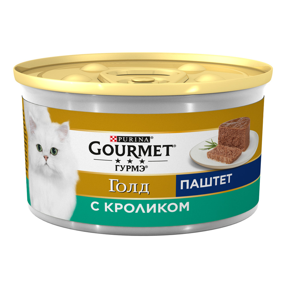 Gourmet Gold Кролик паштет консервы для кошек 85 г 1