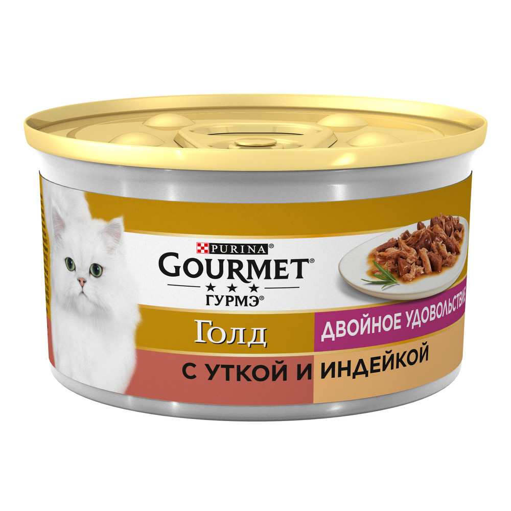 Gourmet Gold Утка/Индейка консервы для кошек 85 г 1