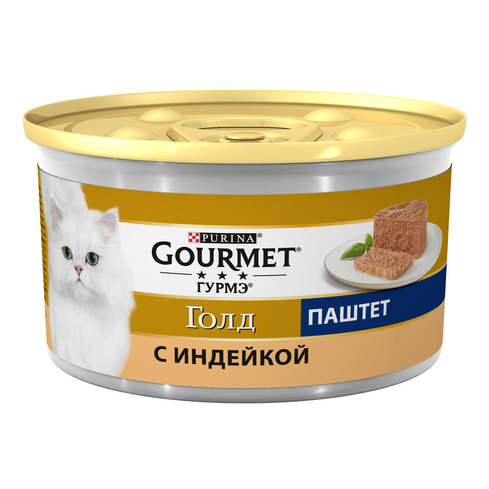 Gourmet Gold Индейка паштет консервы для кошек 85 г 1