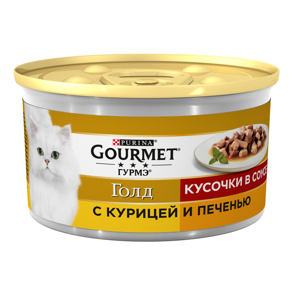 Gourmet Gold Курица/Печень консервы для кошек 85 г 1