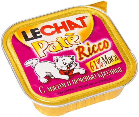 Lechat Мясо/Печень Кролика лам для кошек 100 гр 1