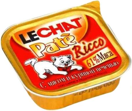 Lechat Мясо/Печень/Курица лам для кошек 100 гр 1