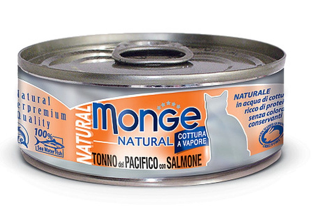 Monge Cat Natural Тунец/лосось консервы для кошек 80 г 1