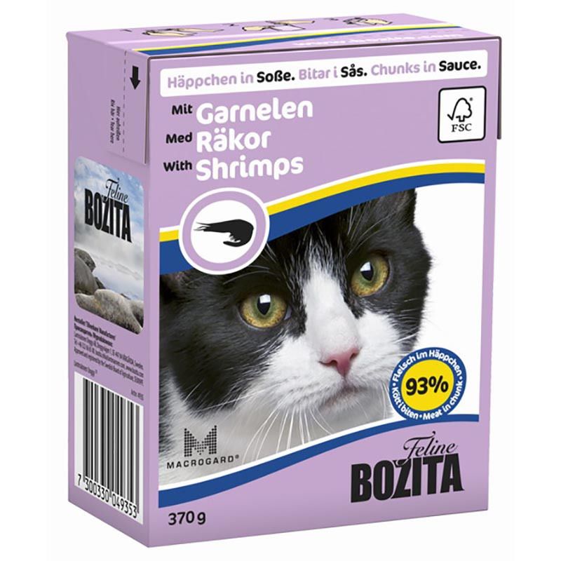 Bozita Feline Креветки в соусе тетрапак для кошек 370 г 1