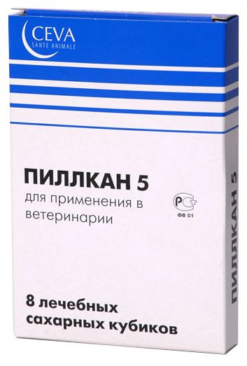 Пиллкан-5 сахарные кубики для собак 8 шт  1