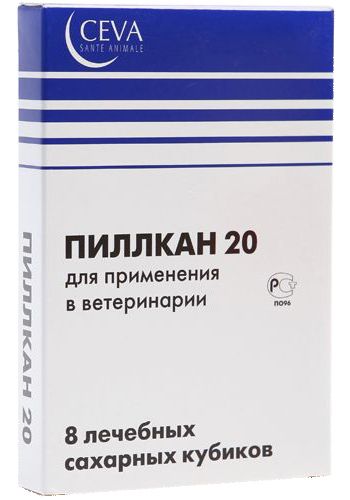 Пиллкан-20 сахарные кубики для собак 8 шт  1