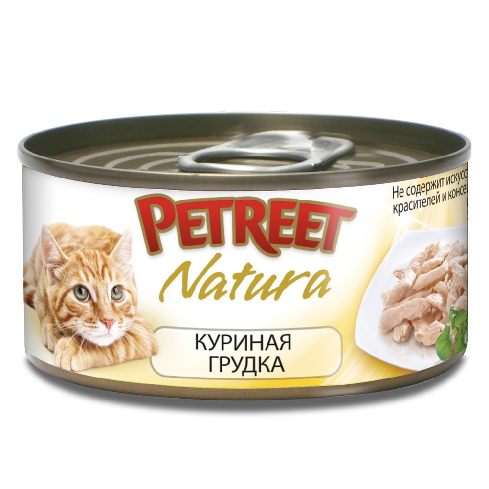Petreet Куриная грудка консервы для кошек 70 гр 1