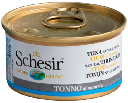 Schesir Тунец натуральный консервы для кошек 85 г 1