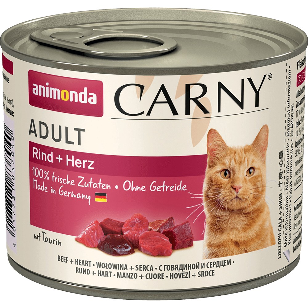 Animonda CARNY ADULT Говядина/Сердце консервы для кошек 200 г 1