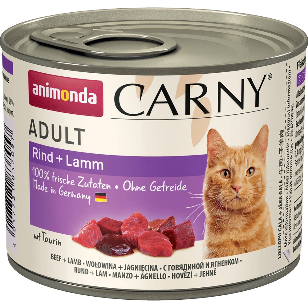 Animonda CARNY ADULT Говядина/Ягненок консервы для кошек 200 г 1