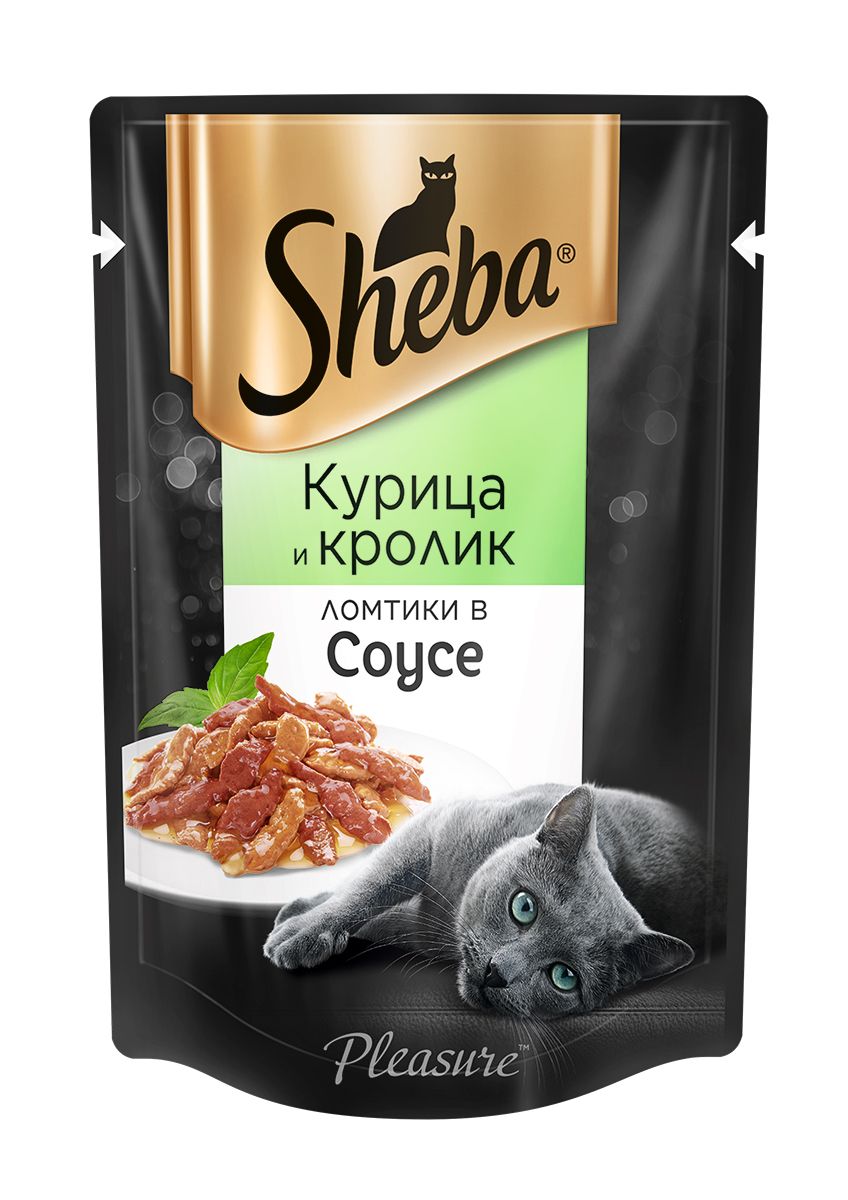 Sheba Pleasure Курица/кролик пауч для кошек 75 г