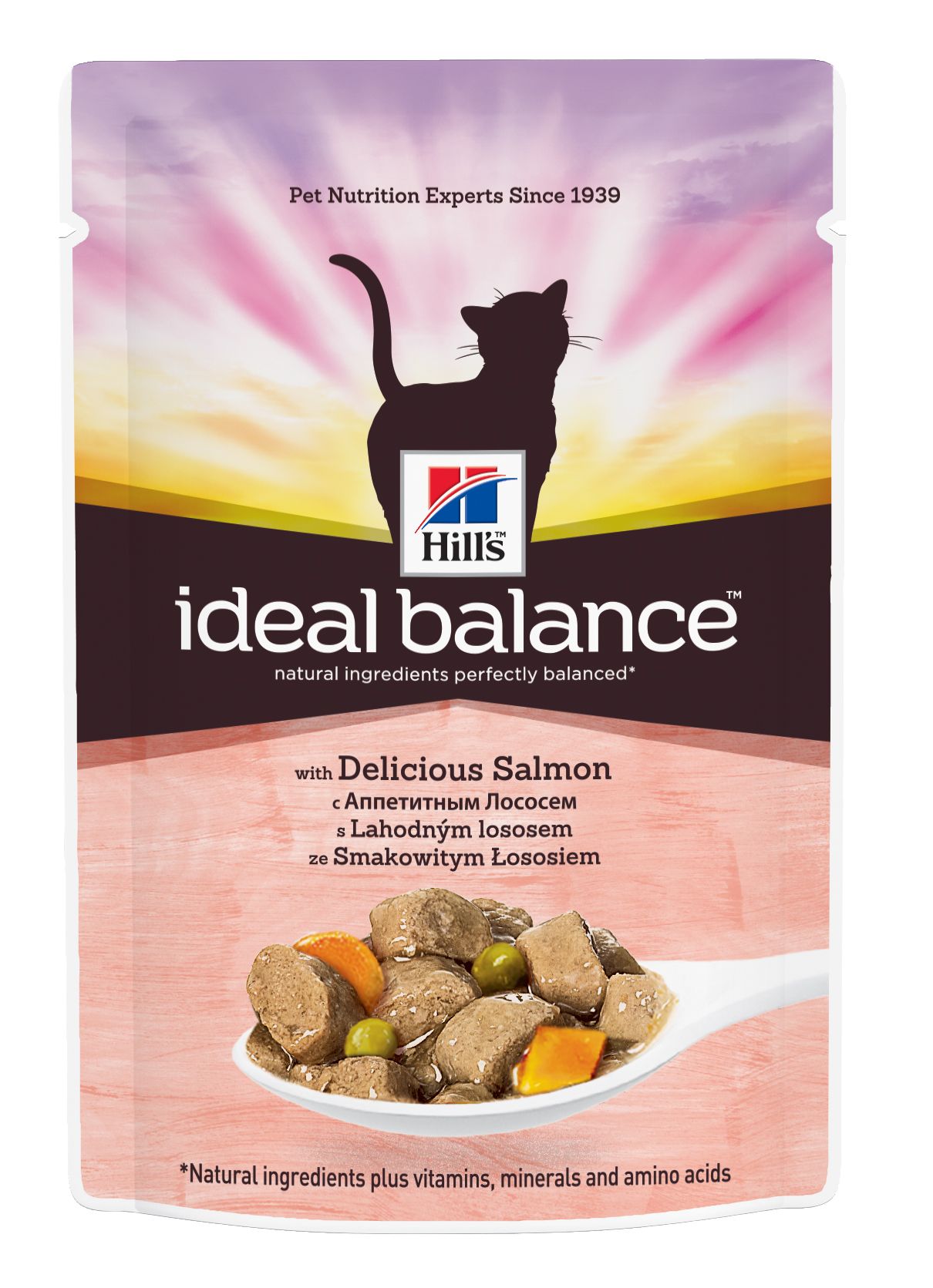 Hill's Ideal Balance Аппетитный лосось пауч для кошек 85 г 1