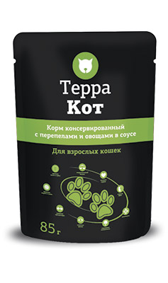 Терра Кот Перепелка/овощи соус пауч для кошек 85 г 1