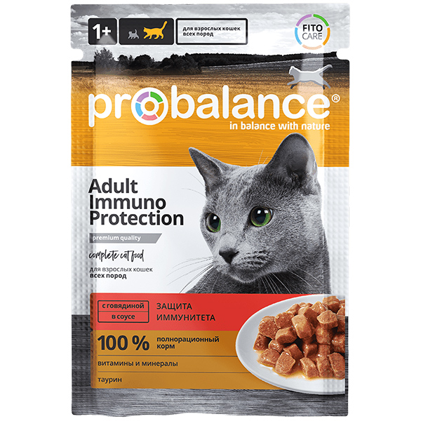 ProBalance Говядина в соусе пауч для кошек 85 г 1