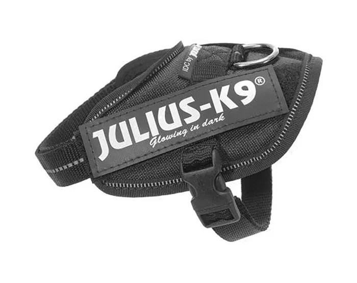 Шлейка JULIUS-K9 IDC®-Powerharness черная для собак (63-85см/ 23-30кг)