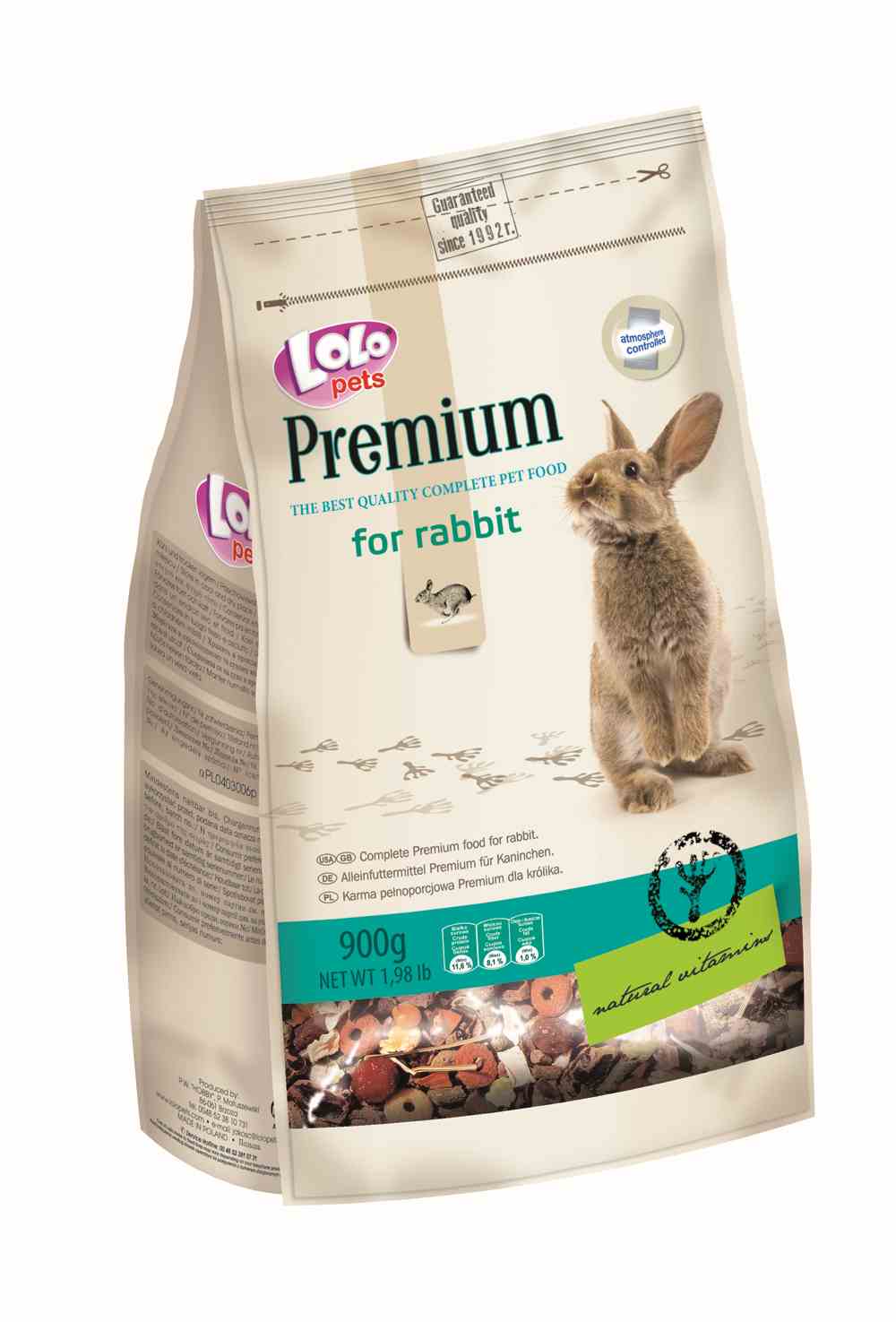 LoLo Pets Premium корм для кролика 900 г 1