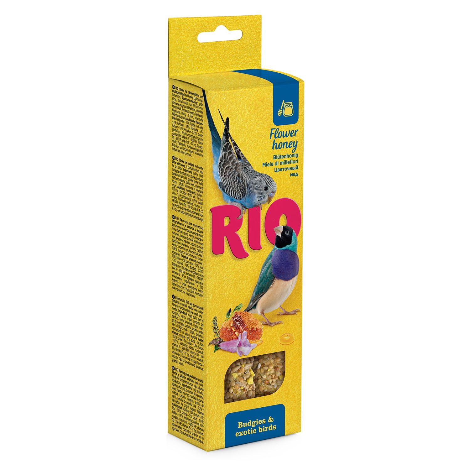 Rio палочки для волнистых попугаев и экзотических птиц с медом 2 шт