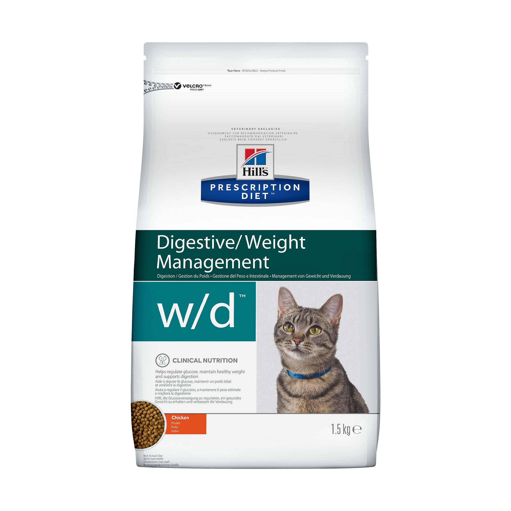 Hill's PD Digestive/Weight Management W/D для кошек 1,5кг 1