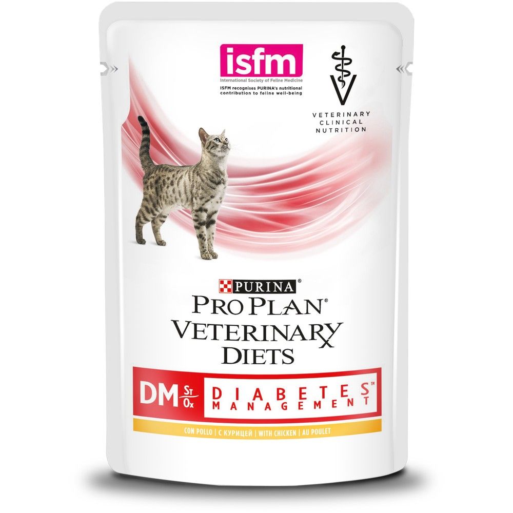 Pro Plan VD DM Diabetes Management с курицей пауч для кошек 85 г 1