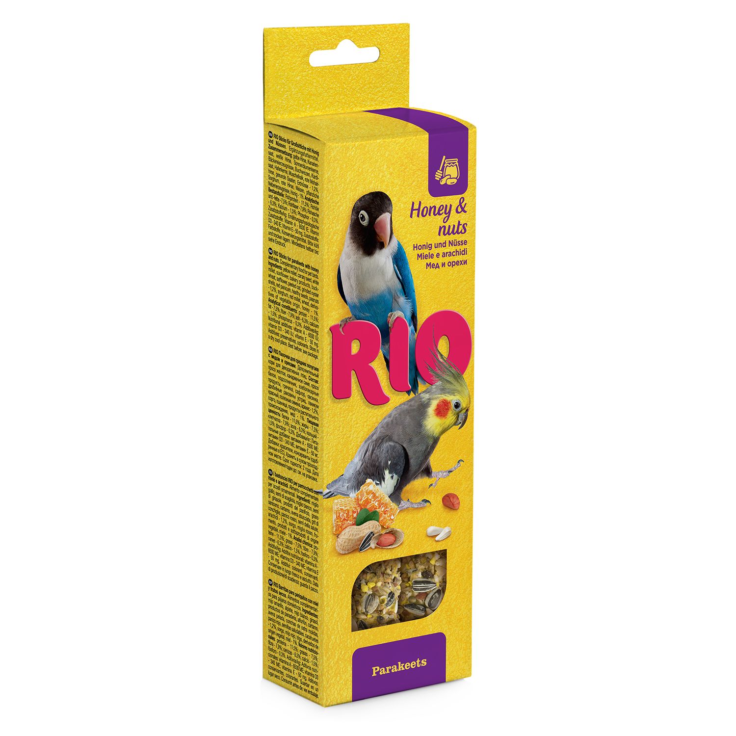 Rio палочки для средних попугаев мед и орехи 2 шт