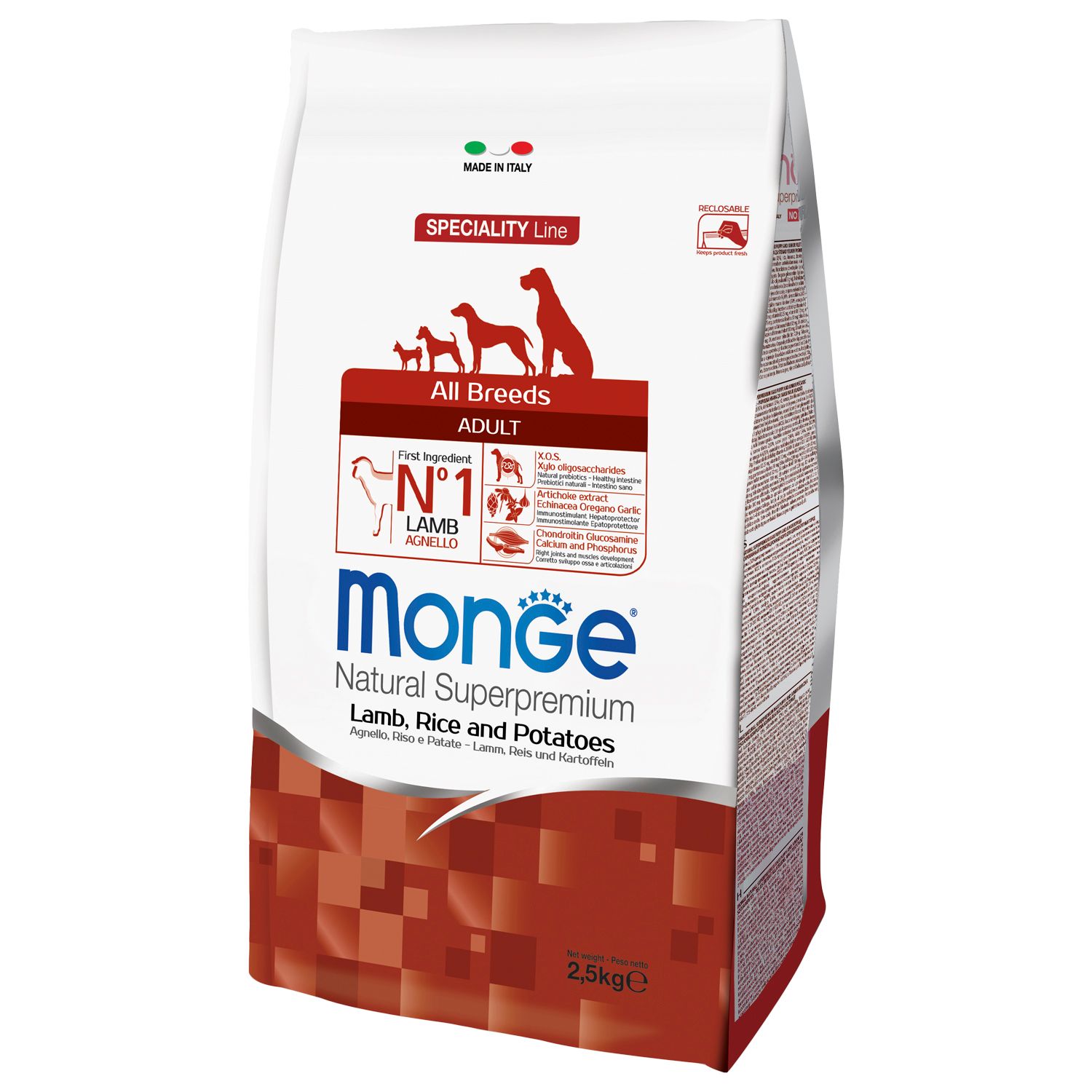Monge Dog Speciality All Breeds Ягненок/рис для собак 2,5 кг 2