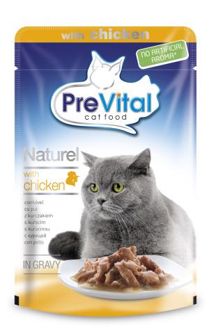 PreVital Naturel Курица в соусе пауч для кошек 85 г 1