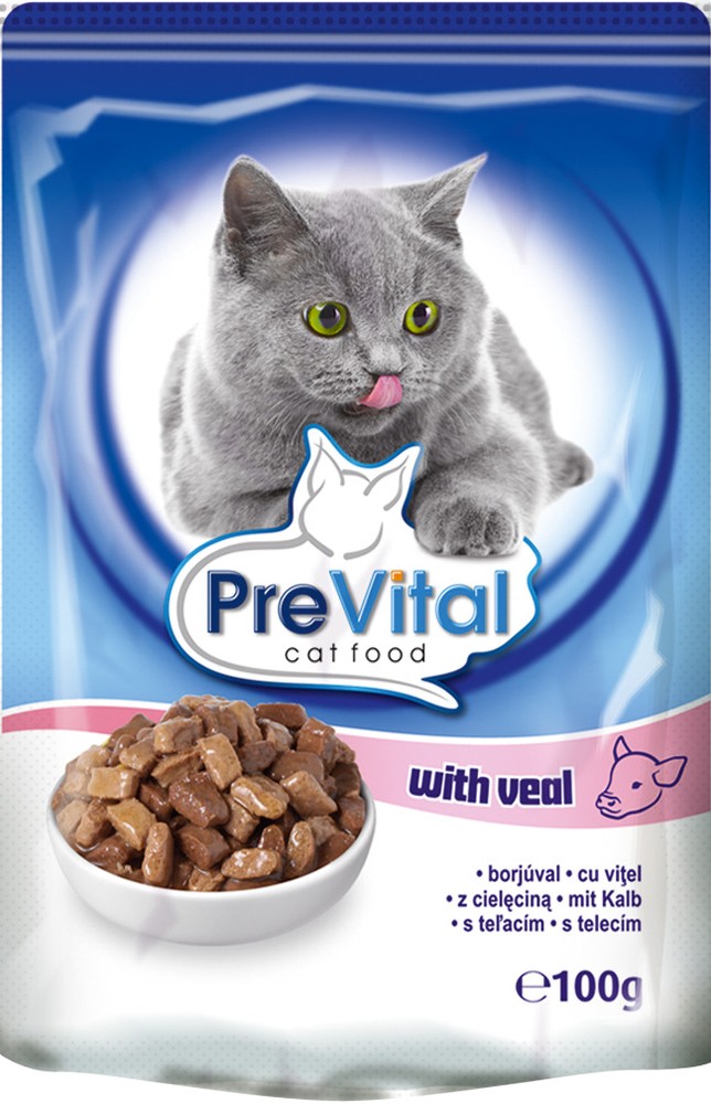 PreVital Classic Телятина в соусе пауч для кошек 100 г 1