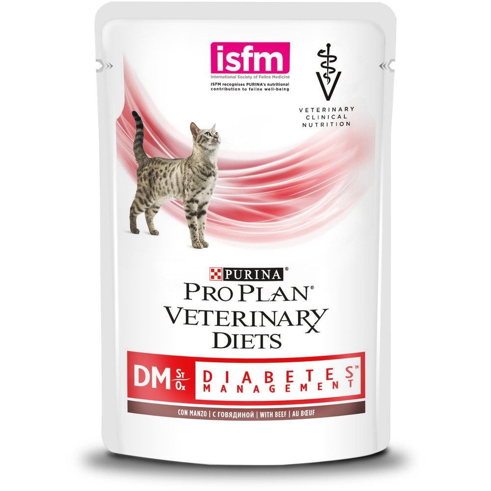 Pro Plan VD DM Diabetes Management с говядиной пауч для кошек 85 г 1